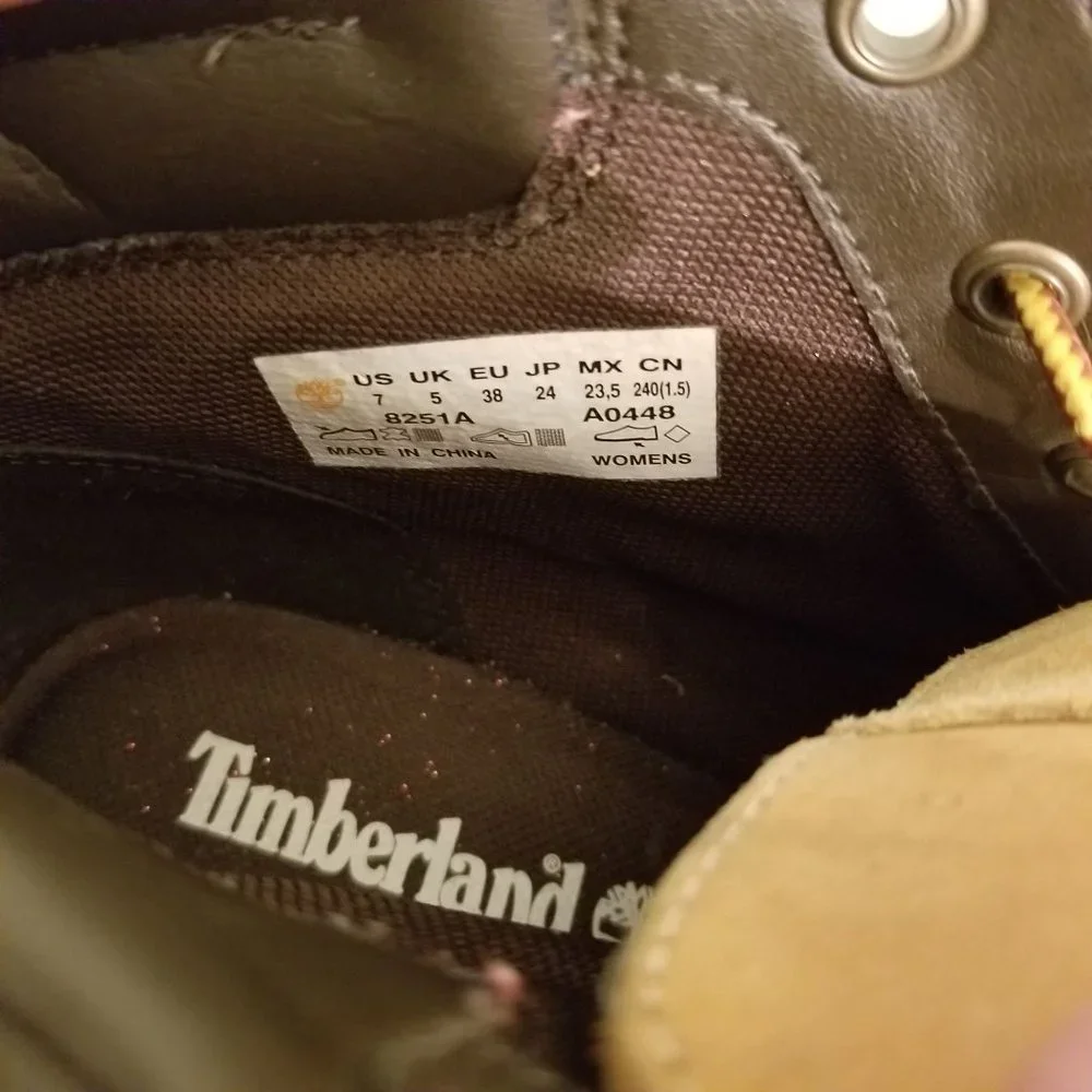 Timberland 7 Wheat Booties‎ Wedge Ankle Boots Leather 6 in Chukka AMSTON